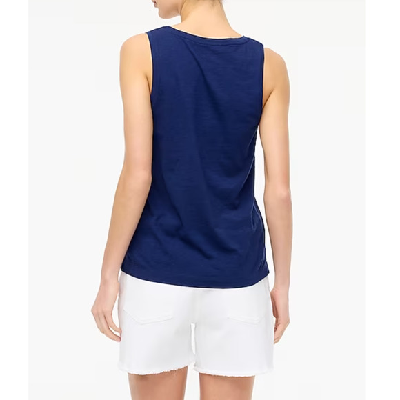 NWT J. Crew Antique Navy Vintage Slub Cotton Tank - SIZE M - Picture 9 of 9